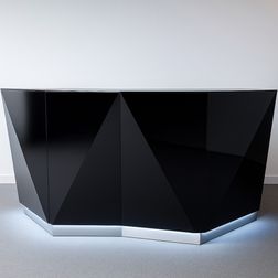 Receptionsdisk Alpa, sort
