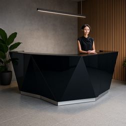 Receptionsdisk Alpa, sort