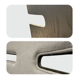 Whisper m. polster sæde/ryg, lysegrå