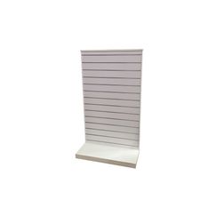 L-gondol H 150 cm hvid slatwall på stel