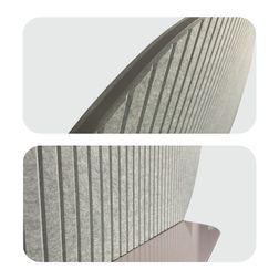 Fritstående PET-skillevæg Stor, grågrøn