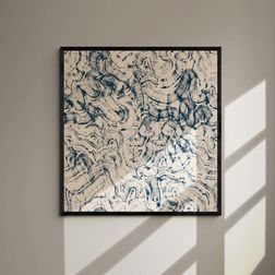 Akustik billede Sand bølge kaligrafi 114x120 cm