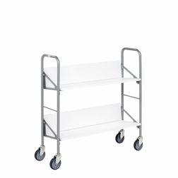 Arkivvogn 2 hylder 30x90x92h cm. Hvid