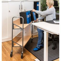 Arkivvogn 2 hylder 30x90x92h cm. Hvid