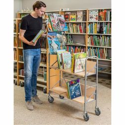 Arkivvogn 2 hylder 30x90x92h cm. Hvid