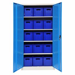 Unimax skab m. plastkasser