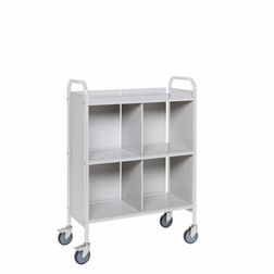 Kontorvogn lux 34,5x78x111,5h lysegrå