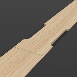 Mødebord Organic m. kabelbakke 120x120