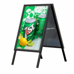 Gadeskilt Alu-line, 70x100cm sort