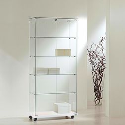 Glasvitrine Trento 2, m/glastop, hvid