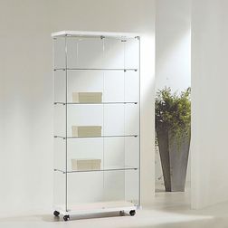 Glasvitrine Trento 2L. m/2 LED spot, hvid