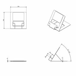 Laptop stand højdejusterbar, sølv