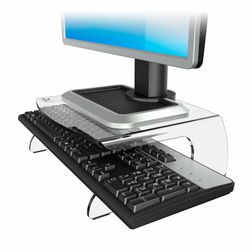 Monitor stand, klar akryl