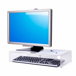 Monitor stand rekt. klar akryl