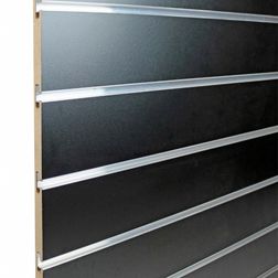 Rillepanel 120x120 cm, sort