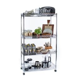 Trådhylde kurv Wirefix 46x91 cm, blank 