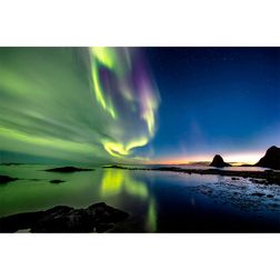 Akustik billede Autumn Auroras 80x53 cm