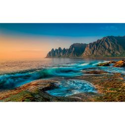 Akustik billede Senja Waves 80x50 cm