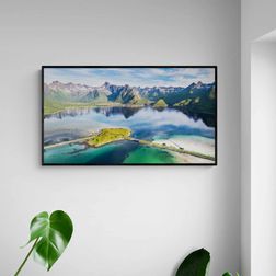 Akustik billede Summer in Lofoten 120x67 cm