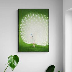 Akustik billede Peacock 57x80 cm