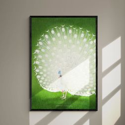 Akustik billede Peacock 57x80 cm