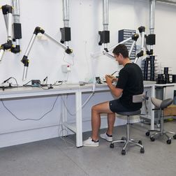 Taburet Round lav mørkegrå