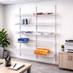 Vægfag CP25, 1 fag m. 5  trådhylder