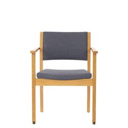 Armstol 6014 med hjul, blå