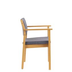 Armstol 6014 med hjul, blå