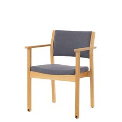 Armstol 6014 med hjul, blå