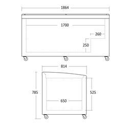 Supermarkeds køler/ -fryser Scandomestic  SIF600C