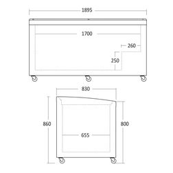Supermarkeds køler/ -fryser Scandomestic SIF700C