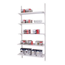 Vægfag CP25, 1 fag m. 5 stålhylder