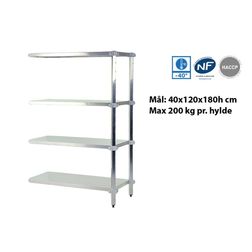 Fødevarereol følgefag 46x123x180h cm