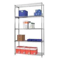 Trådhylde Wirefix 36x122 cm, blank