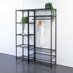 Trådreol Wirefix 46x152x200h, sort