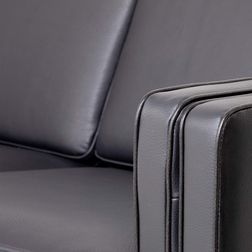 Liverpool Sofasæt 2+3 pers. Sort Læder  