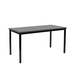 Skolebord 70x130 cm med 2 Togo stole mørkegrå