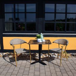 Professionelt cafesæt 2 Navona natur stole+1 Bellini bord