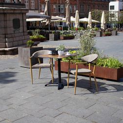 Professionelt cafesæt 2 Navona natur stole+1 Bellini bord