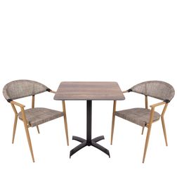 Professionelt cafesæt 2 Navona natur stole+1 Bellini bord