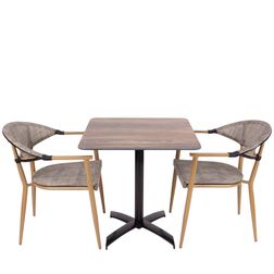 Professionelt cafesæt 2 Navona natur stole+1 Bellini bord