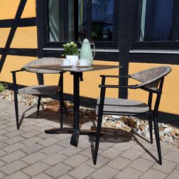 Cafesæt 2 stk. Navona stole sort +1 stk. Bellini bord