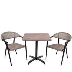 Cafesæt 2 stk. Navona stole sort +1 stk. Bellini bord