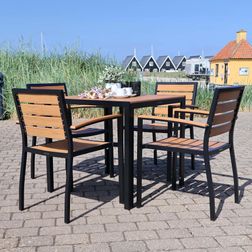 Cafesæt 4 stole Piazza Bra +1 Bra bord