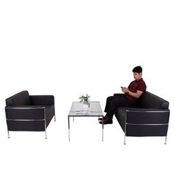 Sofasæt Boston 1x2 pers + 1x3 pers + stort bord