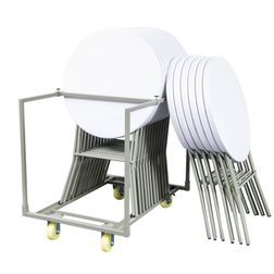 Bordvogn m. 18 stå/klapborde, American i Ø80cm