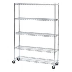 Trådreol Wirefix 46x122x190 h cm, m. hjul