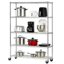 Trådreol Wirefix 46x122x190 h cm, m. hjul