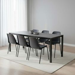 Kantinebord 80x180 bord Oporto Base X m. 6 Oporto Xtra stole